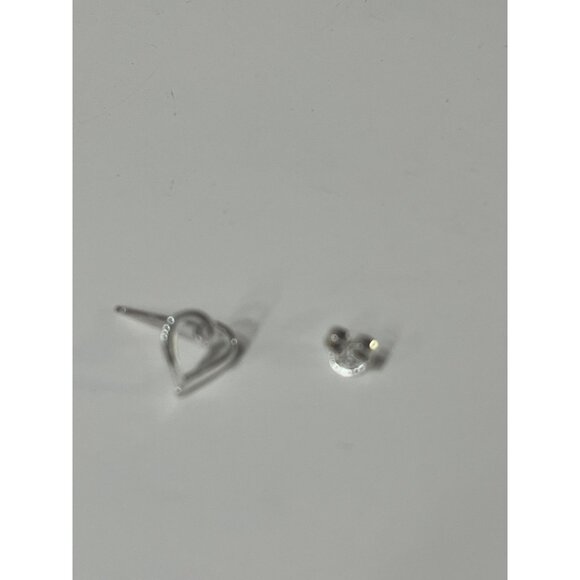 Sterling Silver Open Heart Stud Earrings By Unwritten - Picture 8 of 8